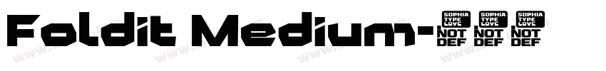 Foldit Medium字体转换